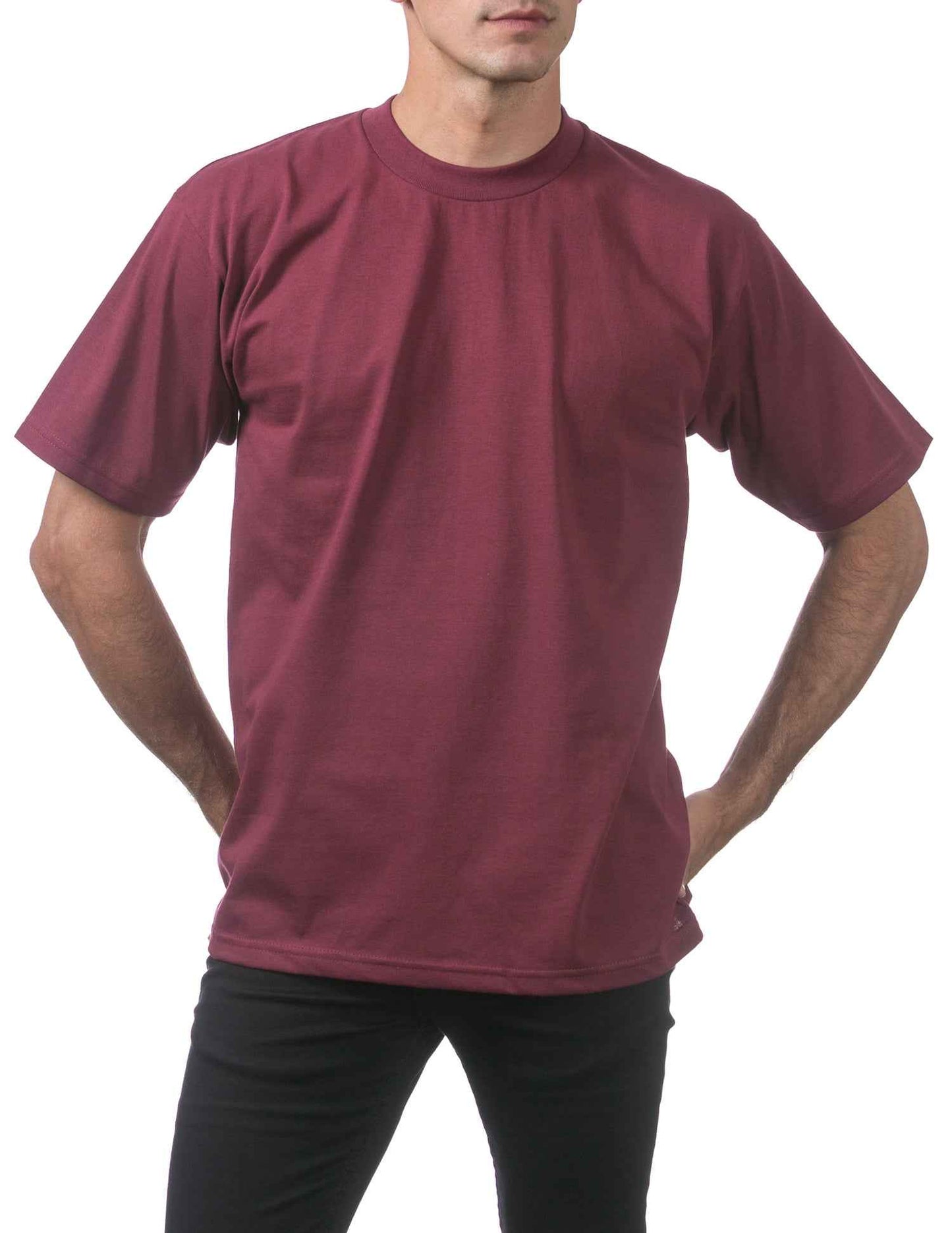 Pro Club Men's Heavyweight Short Sleeve T-Shirt Top Outfit