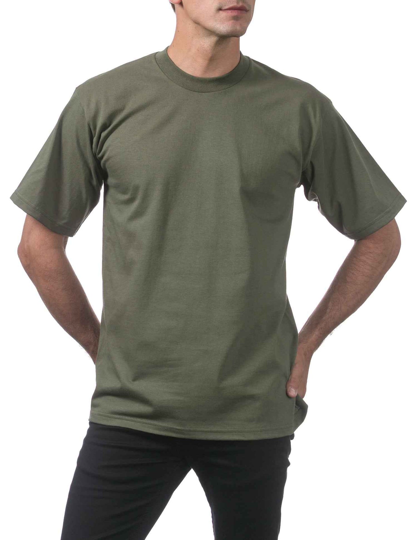 Pro Club Men's Heavyweight Short Sleeve T-Shirt Top Outfit