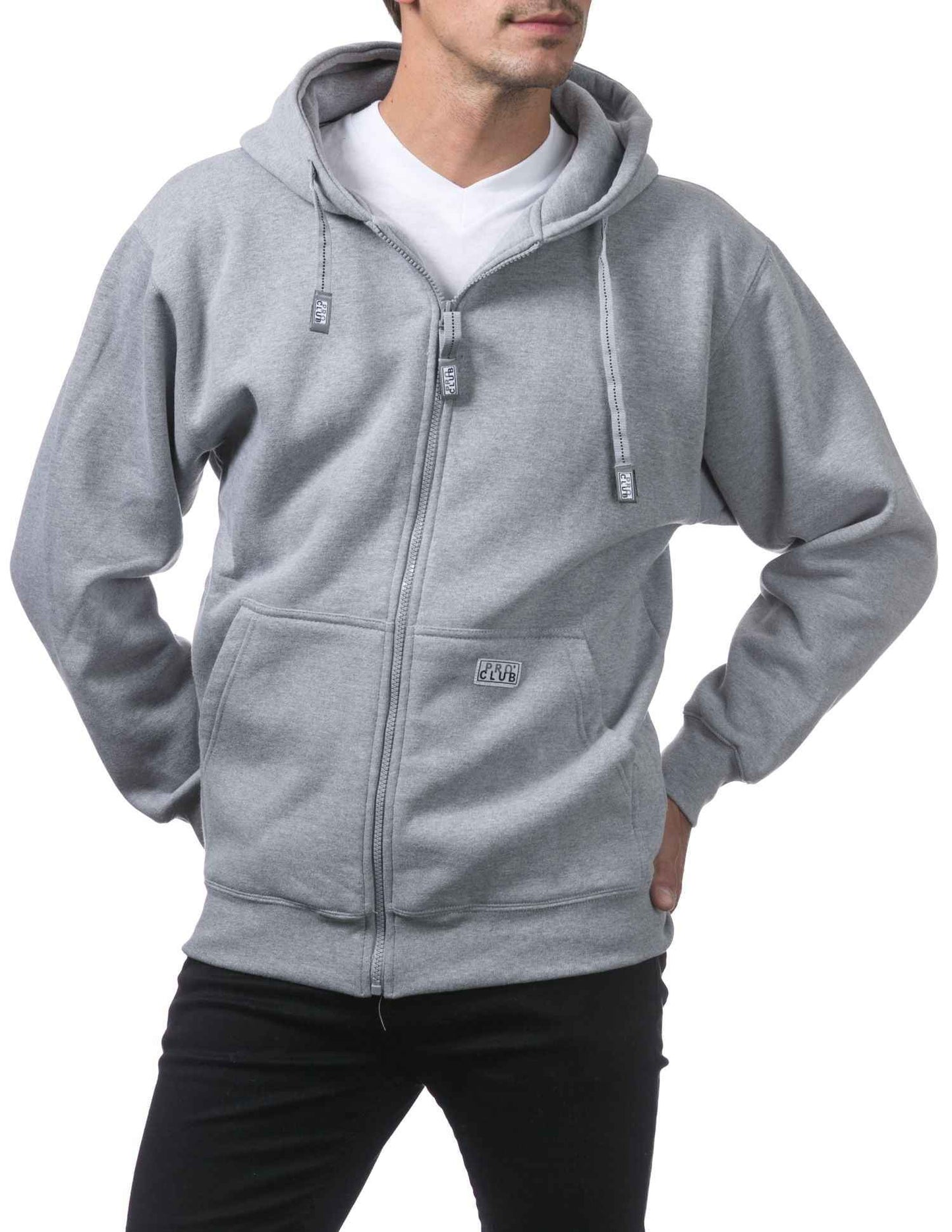 Pro Club Men's Hoodie with Full Zip, Front Pockets, - Original Style and Quality