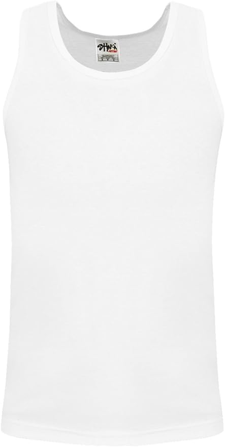 Shaka Wear Men's Basic Sleeveless Tank Top Cotton Solid Muscle Workout T-Shirt Undershirt Activewear