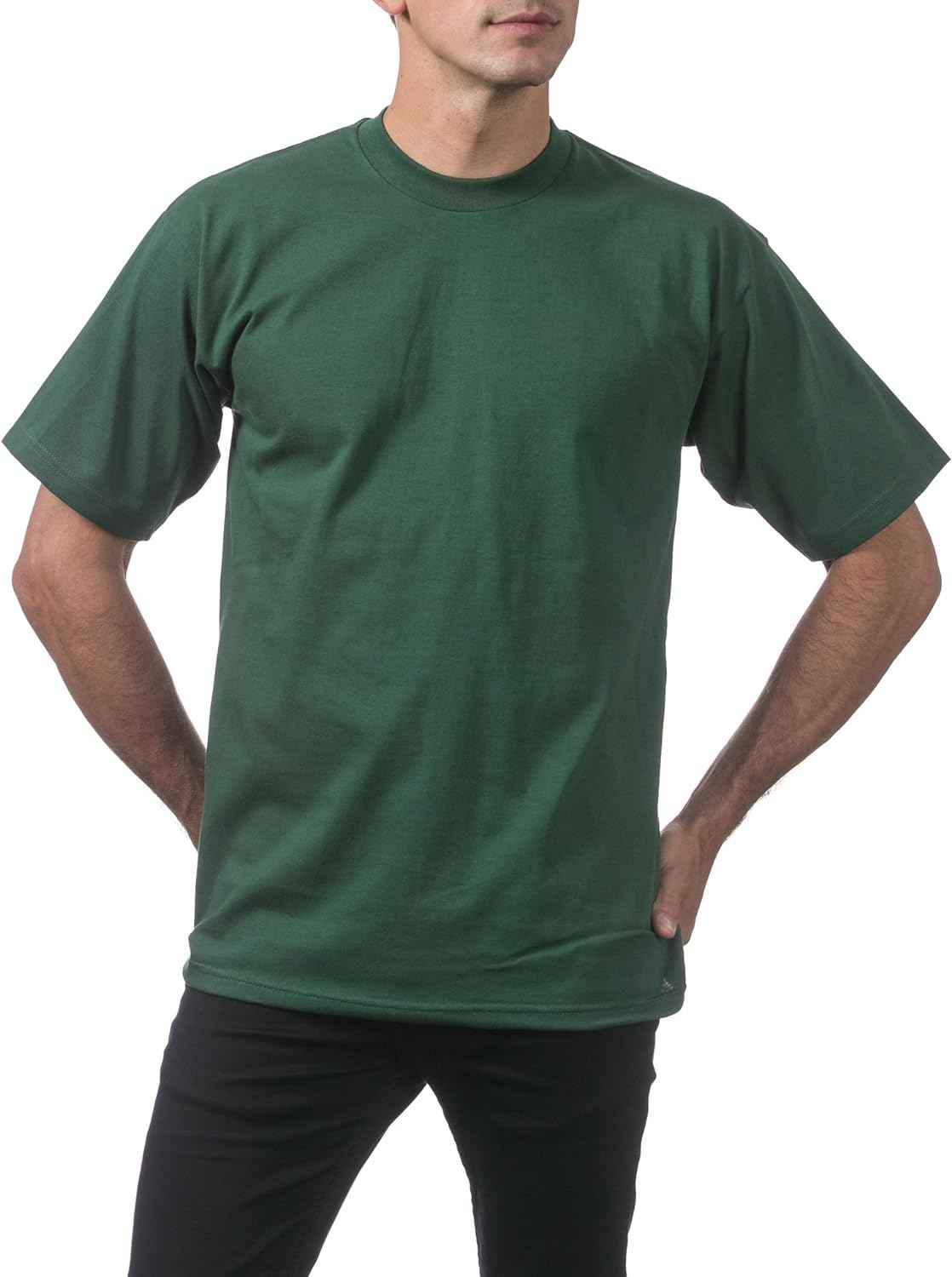 Pro Club Men's Heavyweight Short Sleeve T-Shirt Top Outfit