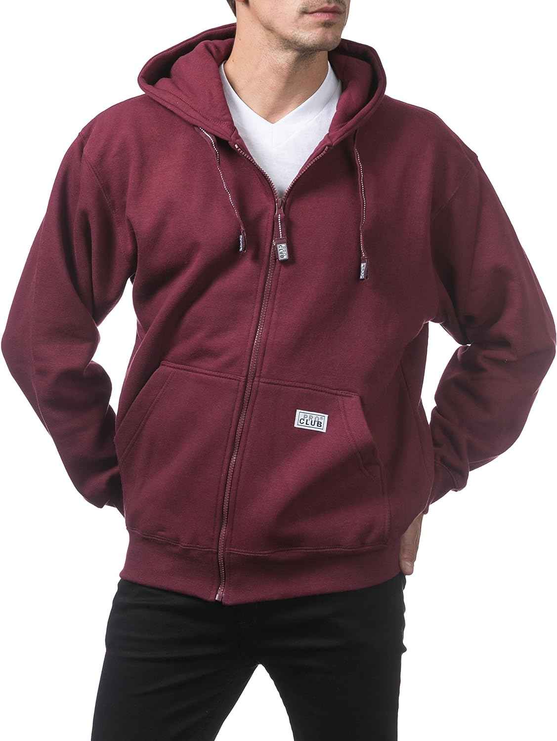 Pro Club Men's Hoodie with Full Zip, Front Pockets, - Original Style and Quality