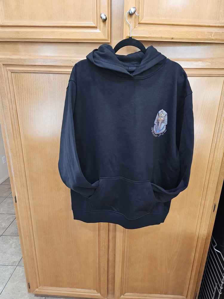 Mystic Throne Sphinx Graphic Sweatsuit - Unisex Black Streetwear with Winged Logo