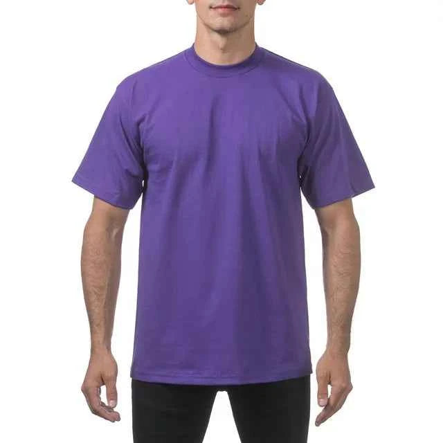 Pro Club Men's Heavyweight short Sleeve T-Shirt Heather Grey