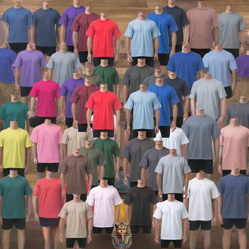 12 Pack Pro Club Men's Heavyweight Short Sleeve T-Shirt