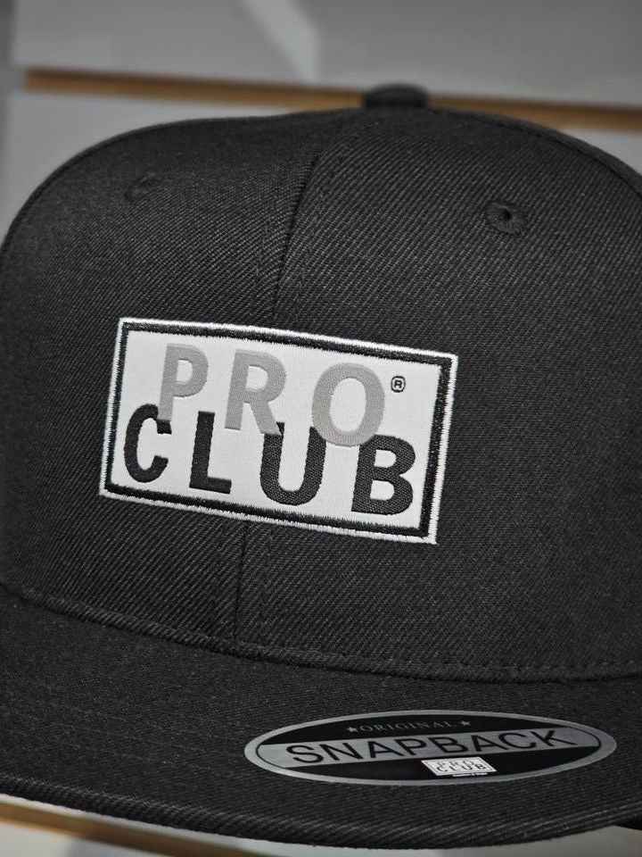 Pro Club Black Snap cap Hat With 3D Pro Club Logo