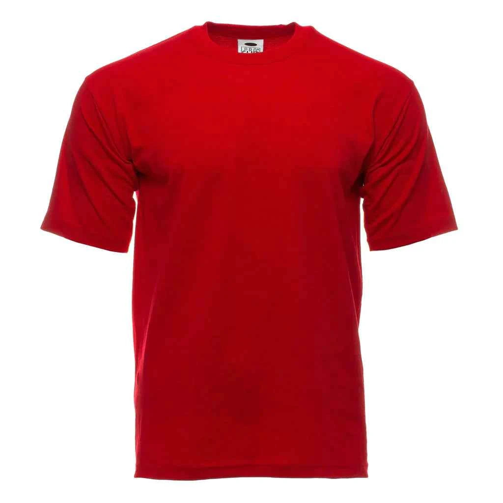 Pro Club Men's Heavyweight short Sleeve T-Shirt red