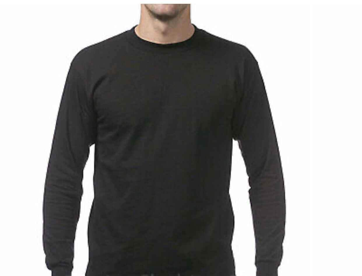 Pro Club Men's Heavyweight Long Sleeve T-Shirt White