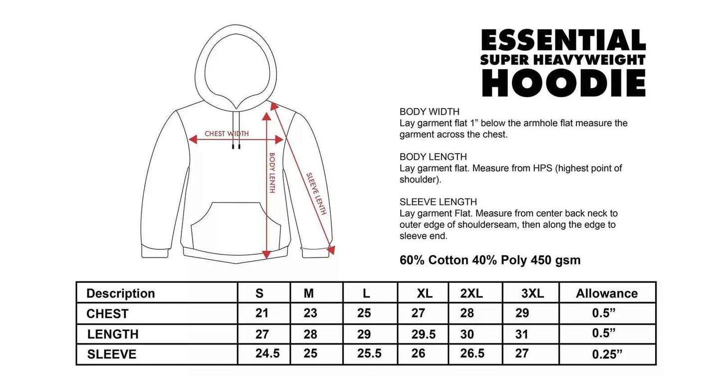 Shakawear Men's Essential Super Heavyweight Fleece Hoodie
