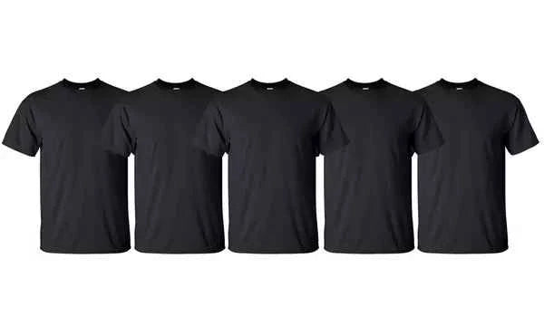5 Pack Pro Club Men's Heavyweight Short Sleeve T-Shirt