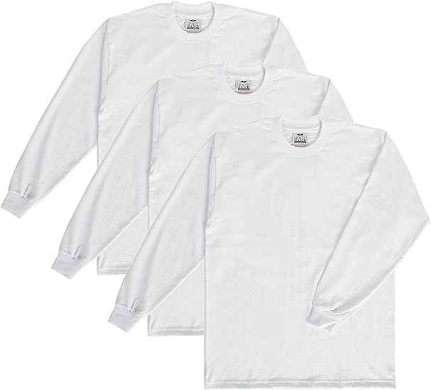 3 Pack Pro Club Men's Heavyweight Long Sleeve T-Shirt