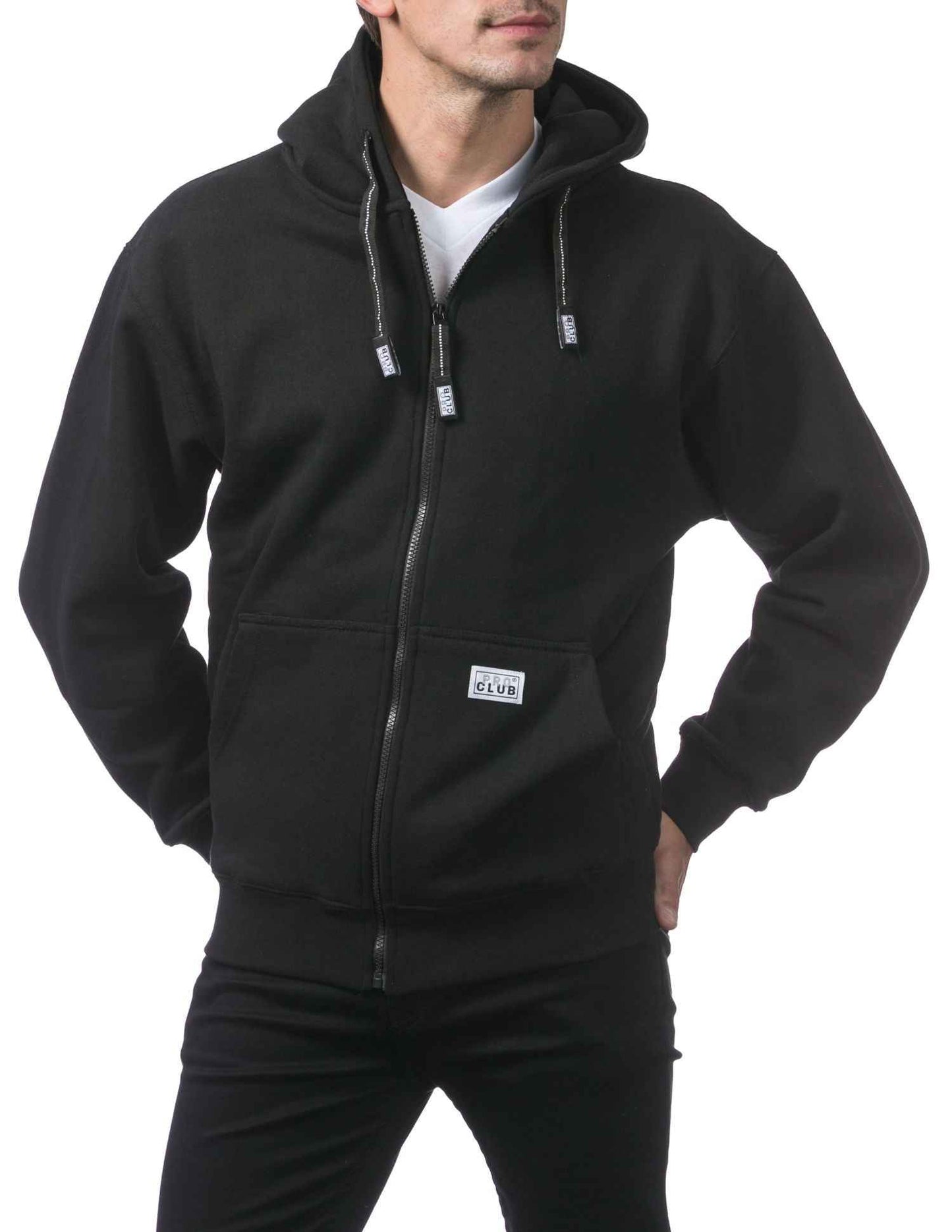 Pro Club Men's Hoodie with Full Zip, Front Pockets, - Original Style and Quality