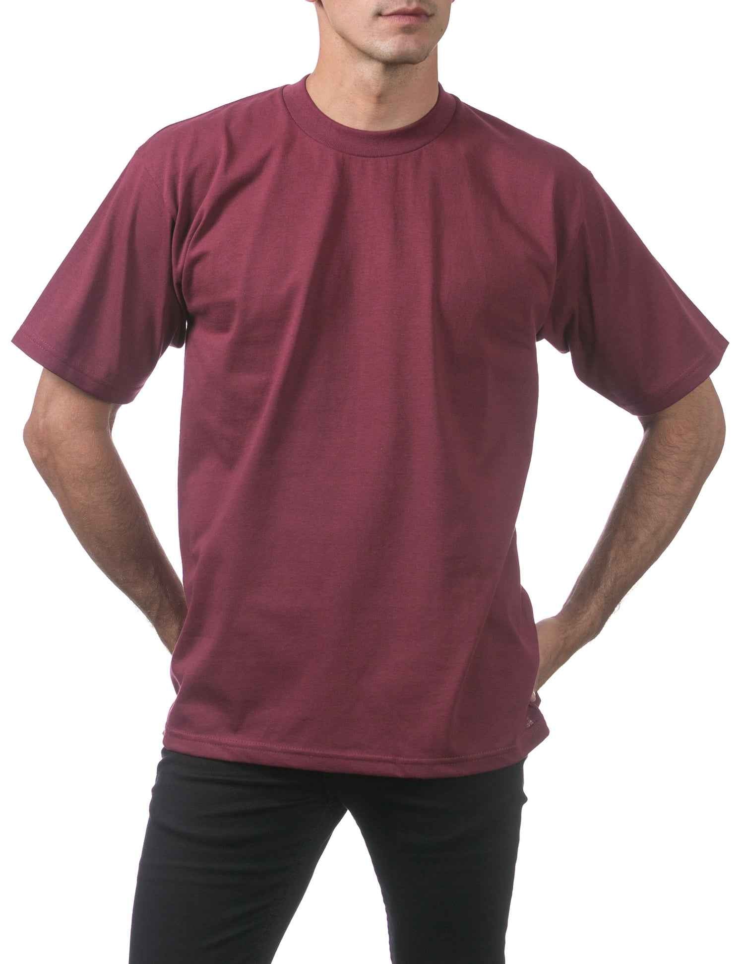 Pro Club Men's Heavyweight Short Sleeve T-Shirt Top Outfit