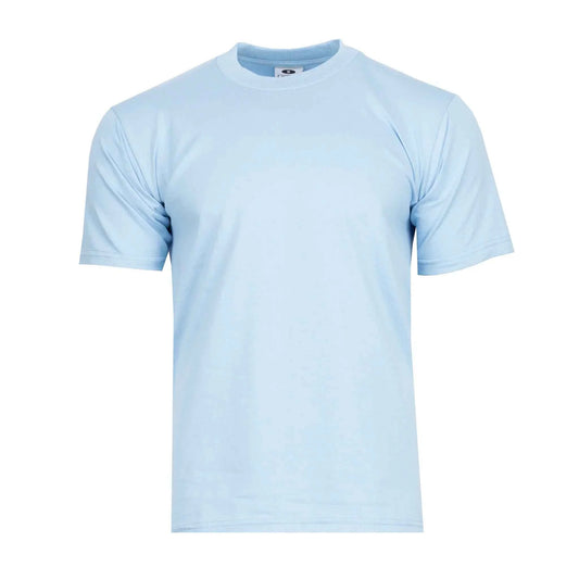 Pro Club Men's Heavyweight short Sleeve T-Shirt Sky Blue