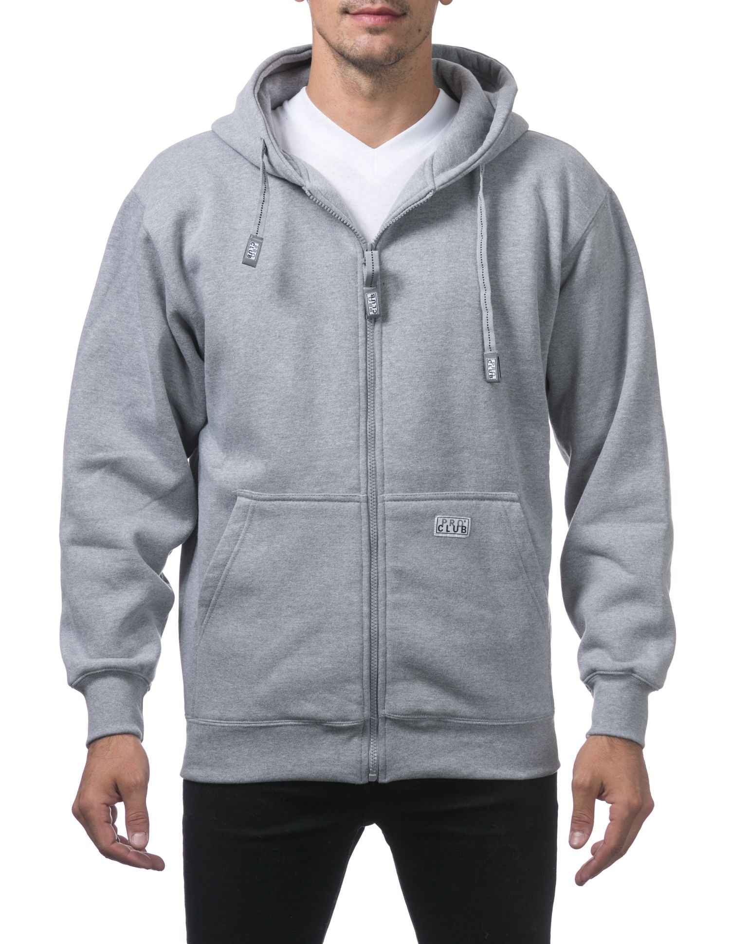 Pro Club Men's Hoodie with  Full Zip, Front Pockets,  - Original Style and Quality